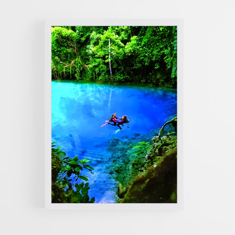 Poster Oasis Azur – affiche Plongée en apnée (vue 3)